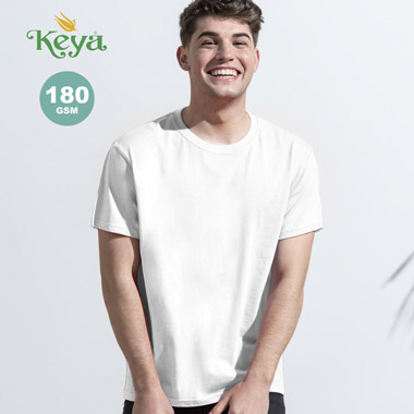 Camiseta Adulto Blanca MC180-OE de Keya