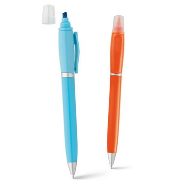 Bolígrafo y rotulador fluorescente