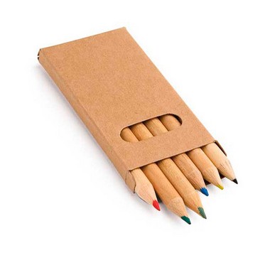 Caja con 6 lápices de color.