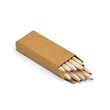 Caja cartón con 10 lápices de color.