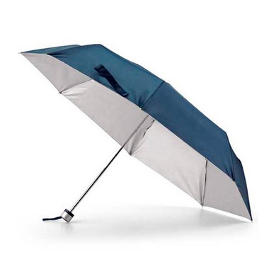 Paraguas plegable 6 colores y fondo plata.