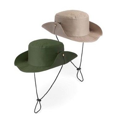 Sombrero safari con cordón ajustable.