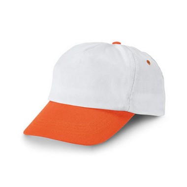 Gorra de béisbol blanca visera color.