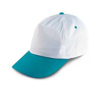 Gorra de béisbol blanca visera color.