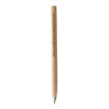 Bolígrafo de madera con capuchón transparente